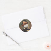 ABE LINCOLN FACE MASK Classic Round Sticker (Envelop)