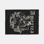 Abe Lincoln Founding Father Gitaar spelend Fleece Deken (Voorkant (Horizontaal))