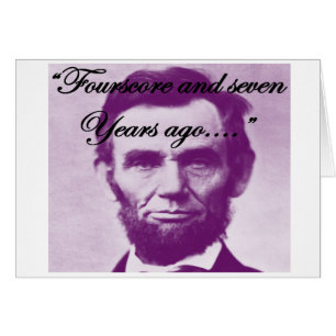 Abe Lincoln "Fourscore en zeven jaar geleden"
