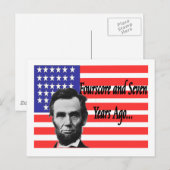 Abe Lincoln "Fourscore en zeven jaar geleden" Briefkaart (Voorkant / Achterkant)