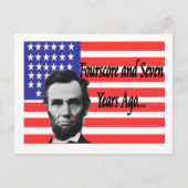 Abe Lincoln "Fourscore en zeven jaar geleden" Briefkaart (Voorkant)