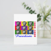 Abe Lincoln FREEDOM 1809 2009 Unieke geschenken Briefkaart (Staand voorkant)