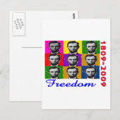 Abe Lincoln FREEDOM 1809 2009 Unieke geschenken Briefkaart (Voorkant / Achterkant)