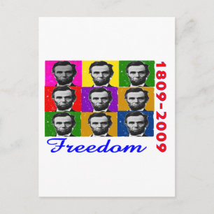 Abe Lincoln FREEDOM 1809 2009 Unieke geschenken Briefkaart