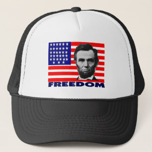 Abe Lincoln "Freedom"-vlag — unieke kunstgeschen Trucker Pet