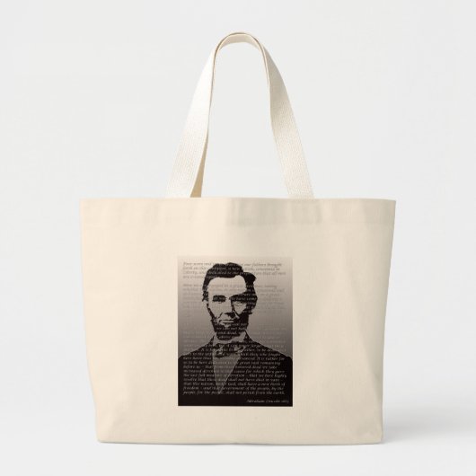 Abe Lincoln Gettysburg Adres Grote Tote Bag (Voorkant)
