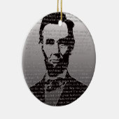Abe Lincoln Gettysburg Adres Keramisch Ornament (Rechts)