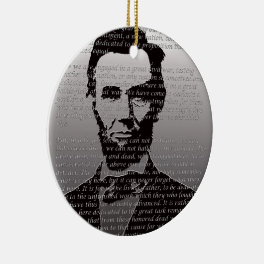 Abe Lincoln Gettysburg Adres Keramisch Ornament (Rechts)