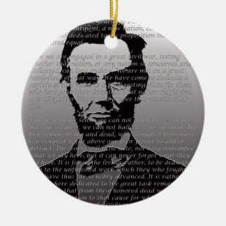 Abe Lincoln Gettysburg Adres Keramisch Ornament