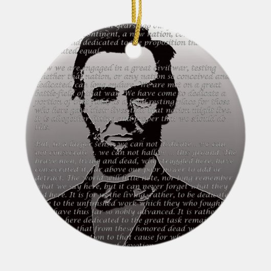 Abe Lincoln Gettysburg Adres Keramisch Ornament (Voorkant)