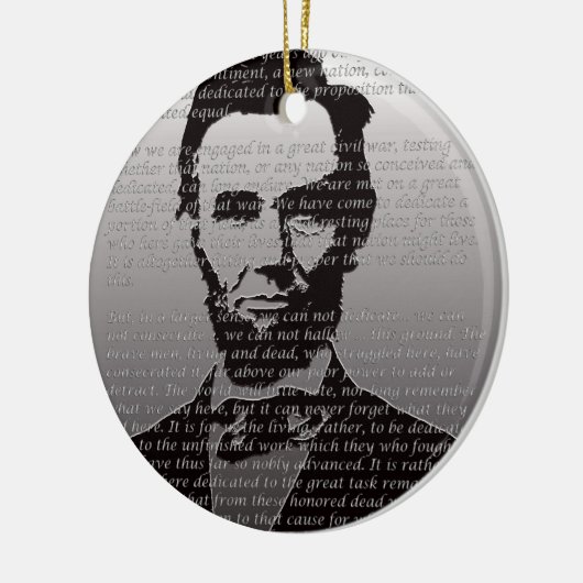 Abe Lincoln Gettysburg Adres Keramisch Ornament (Links)