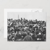 Abe Lincoln Gettysburg-toespraak: einde van de bur Briefkaart (Voorkant / Achterkant)