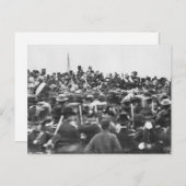 Abe Lincoln Gettysburg-toespraak: einde van de bur Briefkaart (Voorkant / Achterkant)