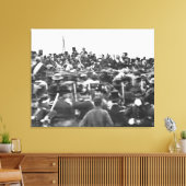 Abe Lincoln Gettysburg-toespraak: einde van de bur Canvas Afdruk (Insitu (Woonkamer))
