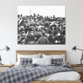 Abe Lincoln Gettysburg-toespraak: einde van de bur Canvas Afdruk (Insitu (Slaapkamer))