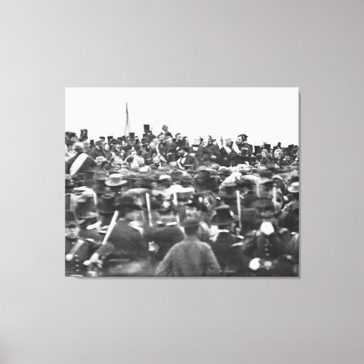 Abe Lincoln Gettysburg-toespraak: einde van de bur Canvas Afdruk (Voorkant)