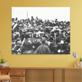 Abe Lincoln Gettysburg-toespraak: einde van de bur Canvas Afdruk (Insitu (Woonkamer))
