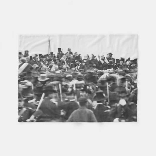 Abe Lincoln Gettysburg-toespraak: einde van de bur Fleece Deken (Voorkant (Horizontaal))