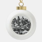 Abe Lincoln Gettysburg-toespraak: einde van de bur Keramische Bal Ornament (Voorkant)