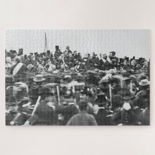Abe Lincoln Gettysburg-toespraak: einde van de bur Legpuzzel (Horizontaal)