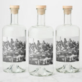 Abe Lincoln Gettysburg-toespraak: einde van de bur Likeurfles Etiket (Flessen)