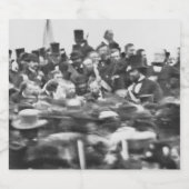 Abe Lincoln Gettysburg-toespraak: einde van de bur Likeurfles Etiket (Enkel label)