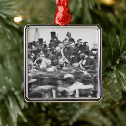 Abe Lincoln Gettysburg-toespraak: einde van de bur Metalen Ornament (Boom)