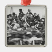 Abe Lincoln Gettysburg-toespraak: einde van de bur Metalen Ornament (Voorkant)