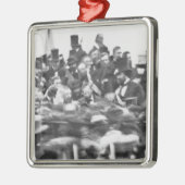 Abe Lincoln Gettysburg-toespraak: einde van de bur Metalen Ornament (Links)
