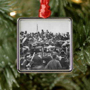 Abe Lincoln Gettysburg-toespraak: einde van de bur Metalen Ornament