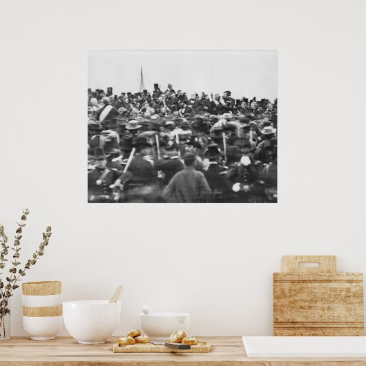 Abe Lincoln Gettysburg-toespraak: einde van de bur Poster (Keuken)