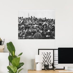 Abe Lincoln Gettysburg-toespraak: einde van de bur Poster