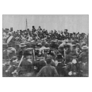 Abe Lincoln Gettysburg-toespraak: einde van de bur Snijplank