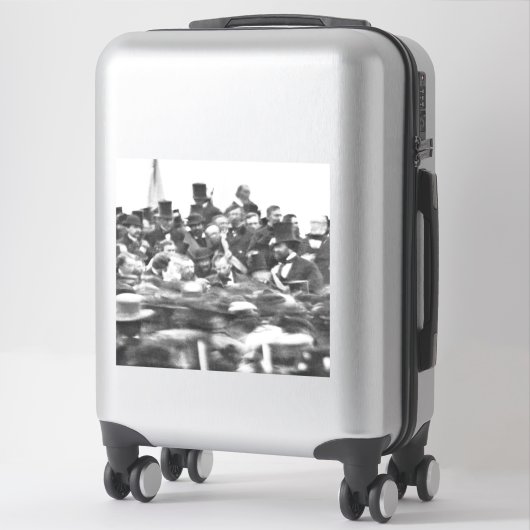 Abe Lincoln Gettysburg-toespraak: einde van de bur Sticker (Koffer)