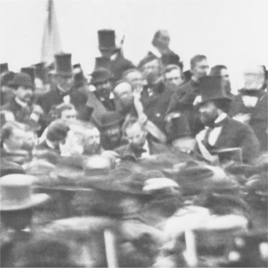 Abe Lincoln Gettysburg-toespraak: einde van de bur Sticker (Voorkant)