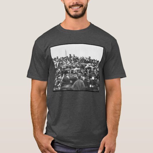 Abe Lincoln Gettysburg-toespraak: einde van de bur T-shirt (Voorkant)