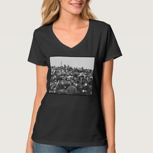Abe Lincoln Gettysburg-toespraak: einde van de bur T-shirt (Voorkant)