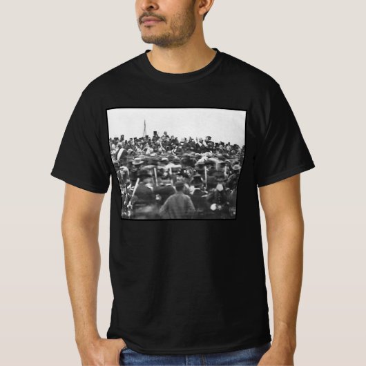 Abe Lincoln Gettysburg-toespraak: einde van de bur T-shirt (Voorkant)