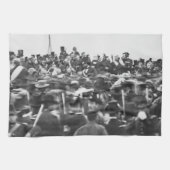 Abe Lincoln Gettysburg-toespraak: einde van de bur Theedoek (Horizontaal)