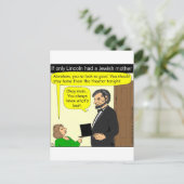 Abe Lincoln had een joodse moeder nodig - Cartoon Briefkaart (Staand voorkant)