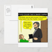 Abe Lincoln had een joodse moeder nodig - Cartoon Briefkaart (Voorkant / Achterkant)