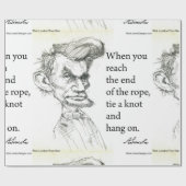 Abe Lincoln & Hang op Tight Quote Cadeaupapier (Vlak)