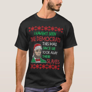 Abe Lincoln Kerstmis heb ik geen democraten gezien T-shirt