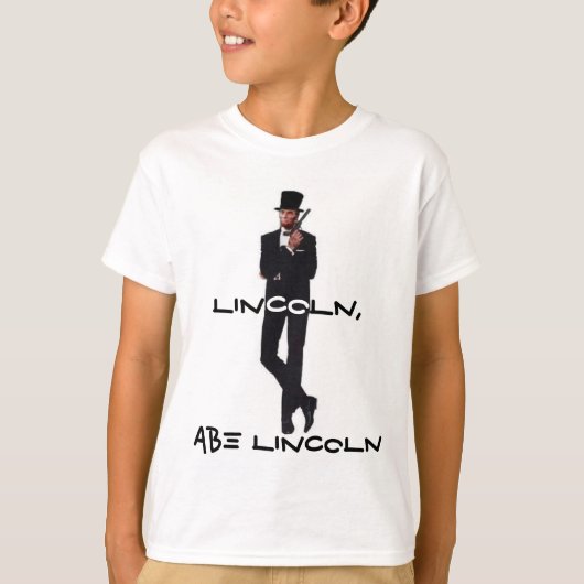 Abe LIncoln Kind Ringer Shirt (Voorkant)