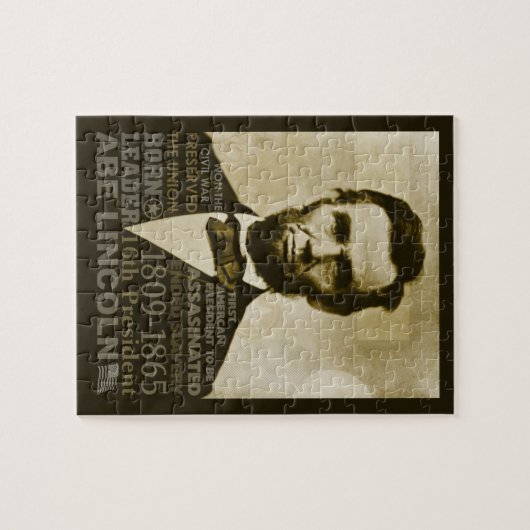 Abe Lincoln Legpuzzel (Horizontaal)