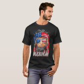 Abe Lincoln Merica Amerikaanse vlag op 4 juli Mann T-shirt (Voorkant volledig)