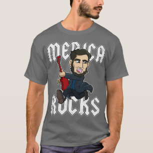 Abe Lincoln Merica Rocks USA Patriottisch 4 juli T-shirt