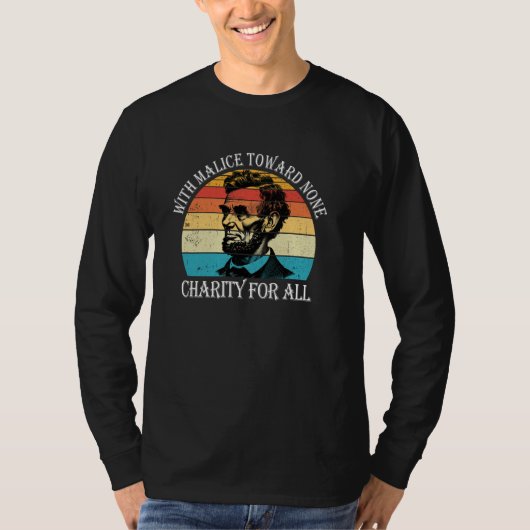 Abe Lincoln Met kwaadaardigheid naar niemand, met T-shirt (Voorkant)