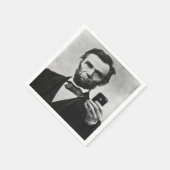 Abe Lincoln met mobiele telefoon Servet (Hoek)