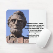 Abe Lincoln muismat met citaat (Met muis)